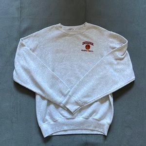 Indiana University Basketball Embroidered Crewneck